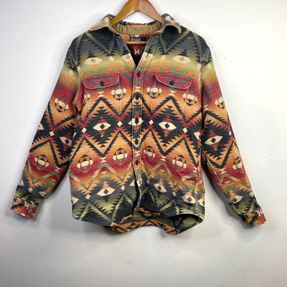 Polo Ralph Lauren Other - Vintage Polo Ralph Lauren Cotton Southwestern Aztec Button Up Shirt mens L